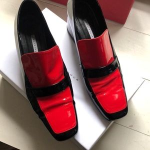 Dorateymur Black & Red patent turbojet loafers